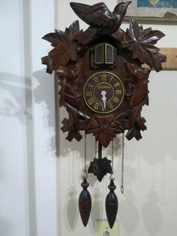 Antigo Relógio De Parede Cuco Madeira Herweg Para Restauro - Foto 5