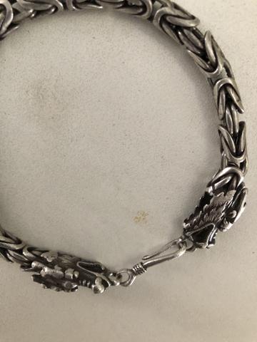 Pulseira de prata dragão - Foto 3