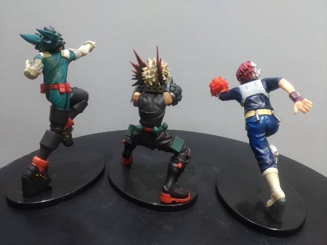 Promo Black Action Figure Boku No Hero Midoriya, Bakugo e Todoroki - Foto 2