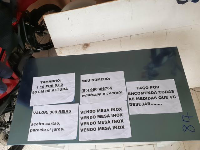 Mesa inox novas ENTREGA GRÁTIS 1,10 POR 0,60 - Foto 5
