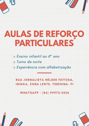 Aulas de Reforço Particulares