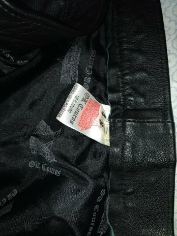 Conjunto calça e jaqueta 100% couro - Foto 6