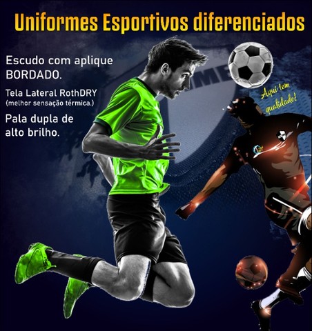 Uniformes Futebol Bordado, Interclasse, Fut7