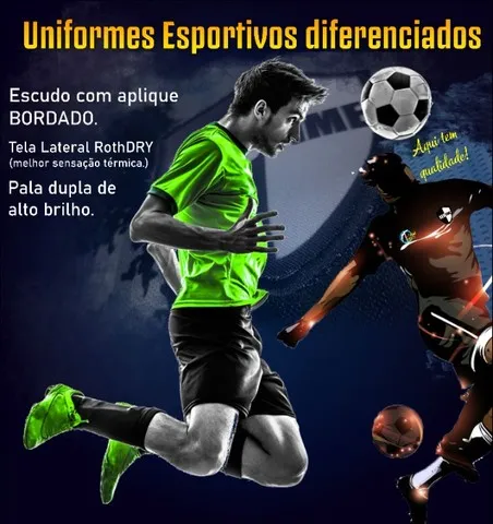 Uniformes Futebol Bordado, Interclasse, Fut7