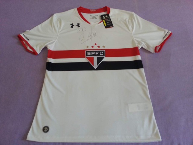 Camisa do São Paulo autografada pelo Cafu - NOVA