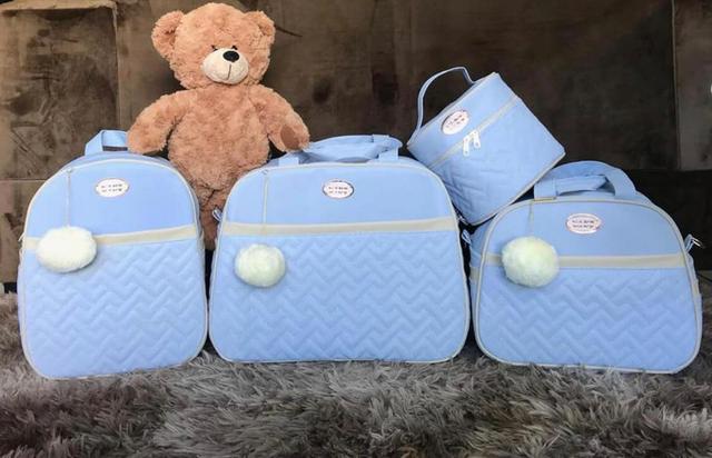 Kit Bolsa Maternidade Luxo com Mochila- 5 peças - Foto 2