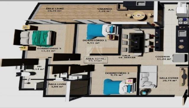 Apartamento à venda com 3 dormitórios em Parque dos bandeirantes, Ribeirão preto cod:58706 - Foto 2