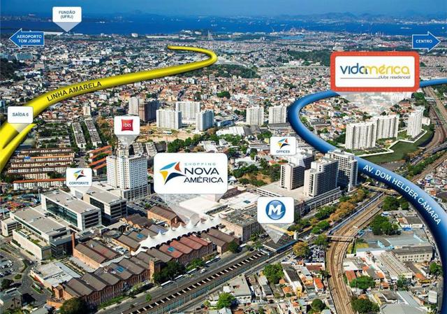 Del Castilho, 2 quartos com suíte, varanda, lazer, junto ao Nova América! - Foto 4