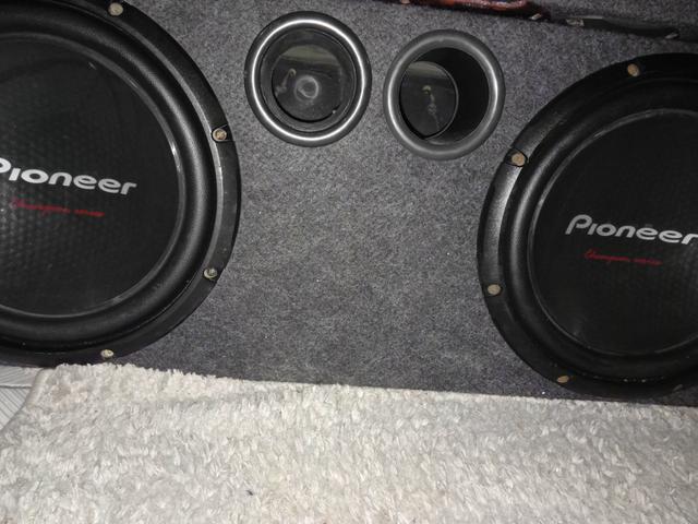 Vendo Sub Pioneer cara preta funcionando perfeitamente nunca recondicionado com box,250 $ - Foto 3