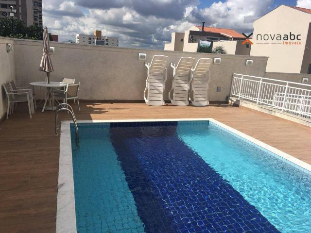 Apartamento com 2 dormitórios para alugar, 63 m² por R$ 2.100/mês - Campestre - Santo Andr