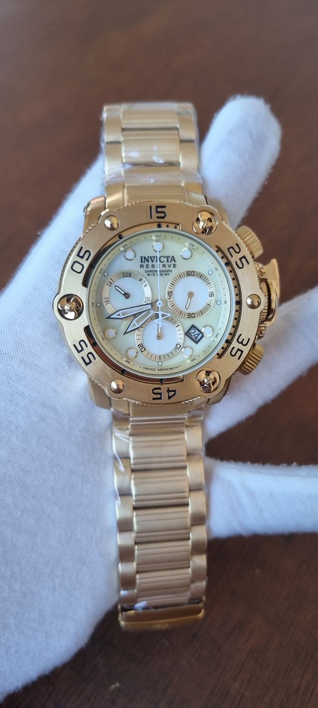 Relógio invicta Sea Hunter Full Gold !
