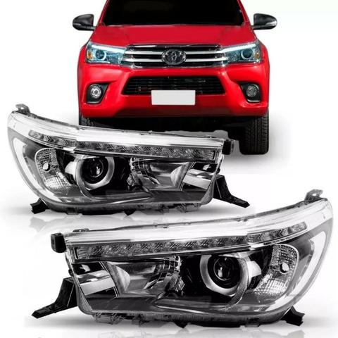 Par Farol Com Led Com Xenon Toyota Hilux 2016 2017 2018