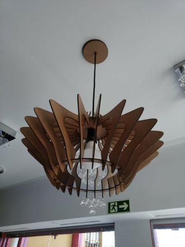Pendente Em MDF Com Soquete, Deixa o Ambiente Muito Mais Moderno - Foto 2