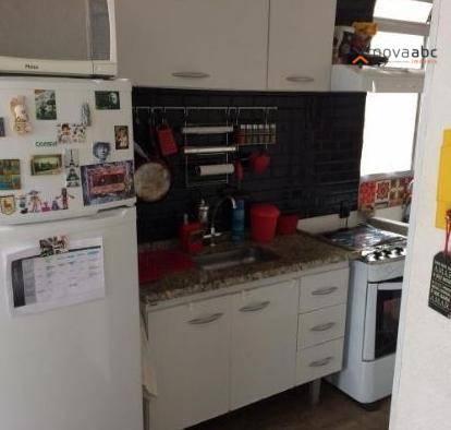 Apartamento com 2 dormitórios para alugar, 40 m² por R$ 850/mês - Vila Lutécia - Santo And - Foto 4
