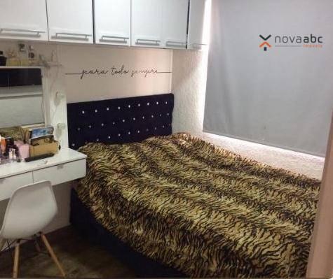 Apartamento com 2 dormitórios para alugar, 40 m² por R$ 850/mês - Vila Lutécia - Santo And - Foto 9