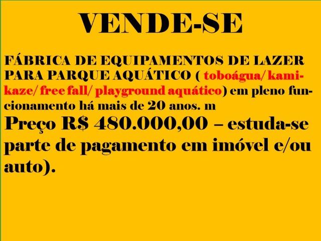 Vende-se fábrica de brinquedos e toboaguas em plena atividade