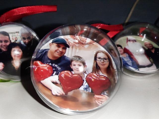 Kit 10 bolas de natal personalizadas com foto (6,5 cm de diâmetro) - Foto 2