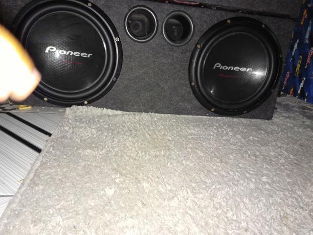 Vendo Sub Pioneer cara preta funcionando perfeitamente nunca recondicionado com box,250 $ - Foto 4