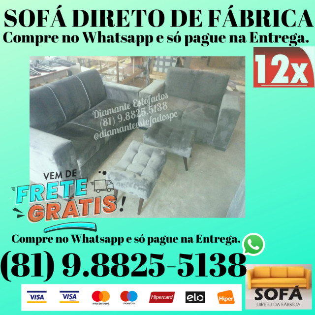 Conjunto 2 e 3 Lugares Frete e Puff Grátis R$ 799,00