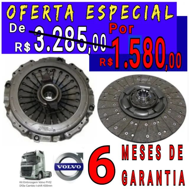 EMBREAGEM KIT PLATO E DISCO CAMINHÃO VOLVO  - Foto 2