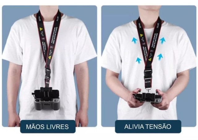 Drone Dji Cordão Alça De Pescoço Mini 2 Mavic 3 Air 2s 2 Suporte Arduino COD-CP700   - Foto 4