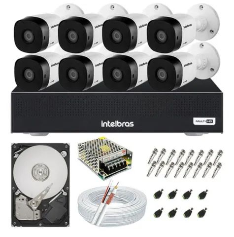 Câmeras de segurança Intelbras 8 unid.