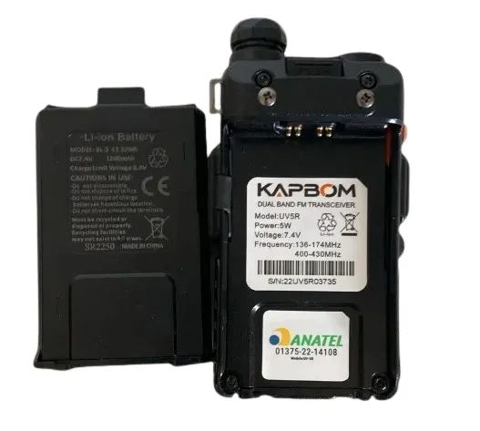Rádio Comunicador Kapbom UV-5R com Função FM e Alto Alcance Loja Coimbra Computadores  - Foto 3