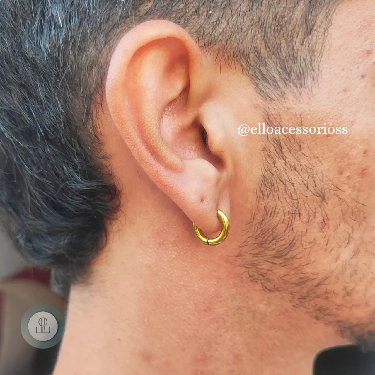 Brinco argola com banho de ouro 18k  - Foto 3