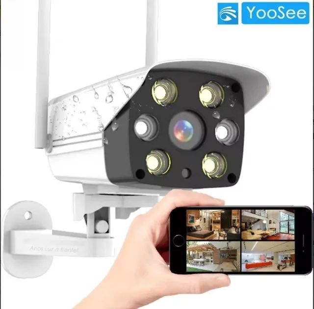 Câmera Ip Wifi Externa/Interna 2 Antenas - Aceita Cartão