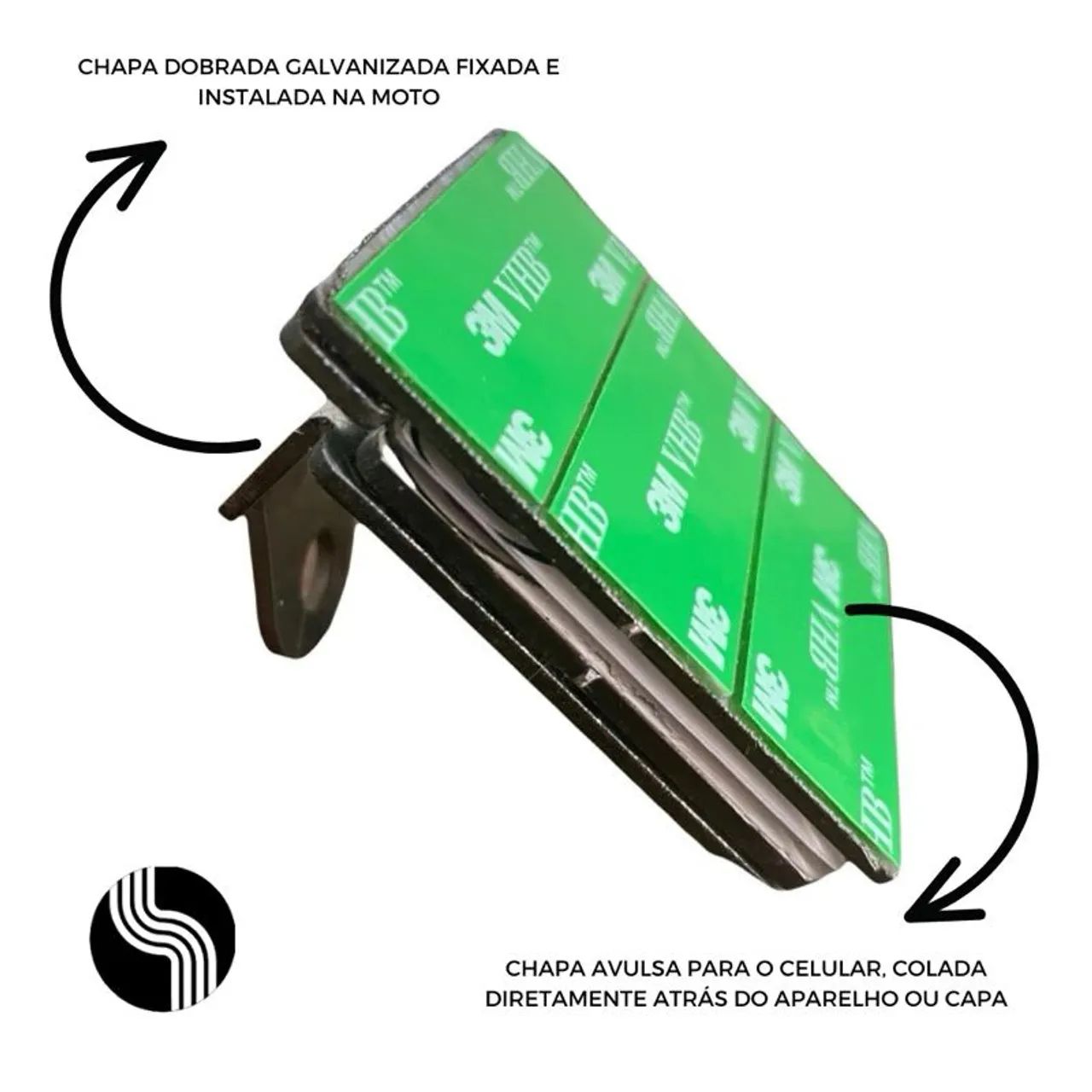 Suporte de celular para moto magnetico com 6 imã - Foto 5