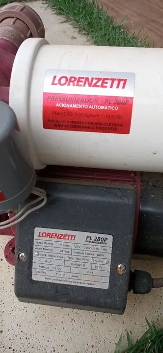 Vendo dois pressurizador Lorenzetti pl280p - Foto 3