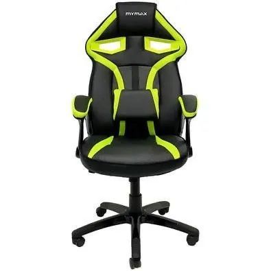 Cadeira Gamer Mymax MX1, Peso Suportado até 120Kg, Giratória, Preto e Verde (NOVO)