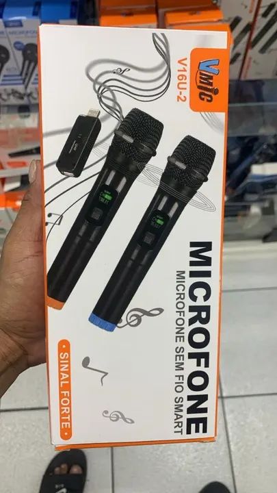 Kit Microfone Sem Fio para Karaokê - V16U-2