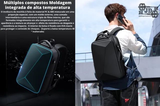 Mochila executiva - anti-furto, impermeável, carregamendo USB,conforto e resistência - Foto 3