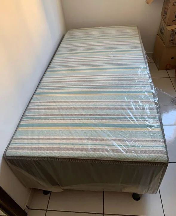 Cama box solteiro Espuma Novas - Foto 5