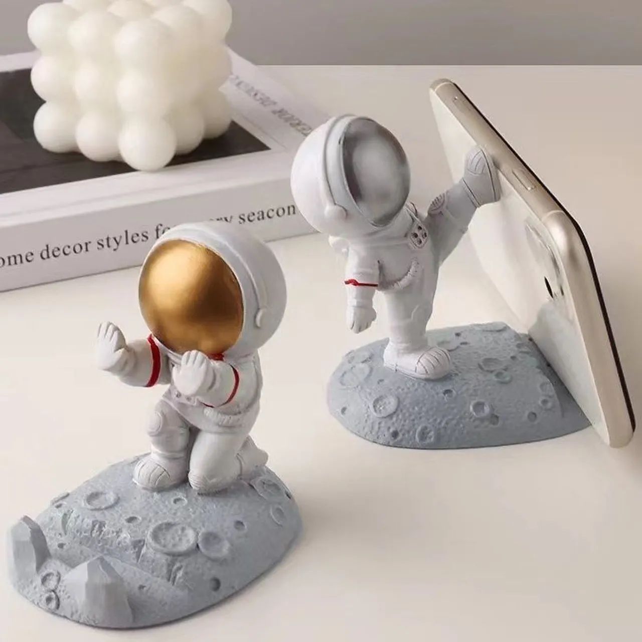 Suporte de Smartphone Universal Astronautas Decoração De Mesa - Foto 5