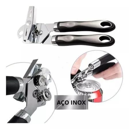 Abridor De Lata e Garrafa 3 Em 1 Multifuncional Automático Americano Industrial Cozinha