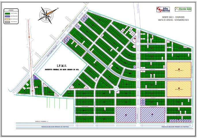 Terreno QUITADO à Venda em Monte Sião Residencial - Dourados! - Tamanho: 10x20m (200m²)