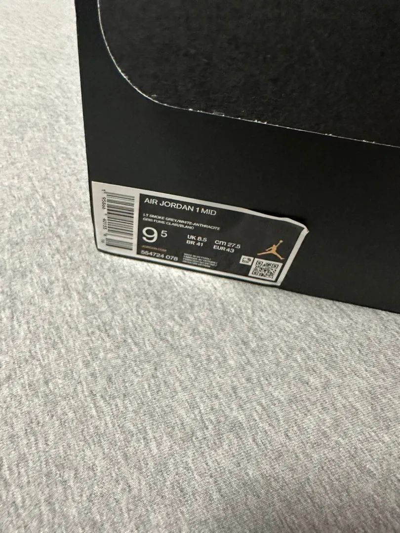 Tênis Air Jordan 1 Mid Light Smoke Grey 2.0 - Foto 5