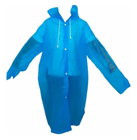 Capa De Chuva Infantil Impermeável C/ Bolso Capuz Colorida - Foto 3