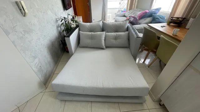 Sofá Cama Novita Boucle [160m] Novíssimo - Foto 4