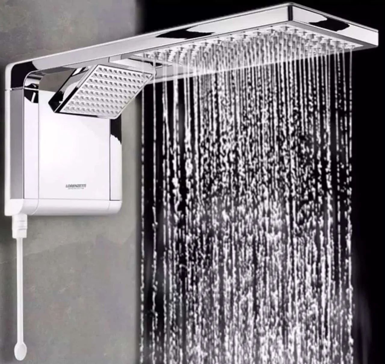 Chuveiro Acqua duo branco com cromado 