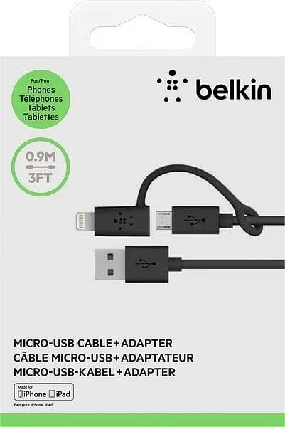 Cabo 2 EM 1 Micro-USB/Lightning P/ Iphones/ Ipads e Smartphones - Foto 2