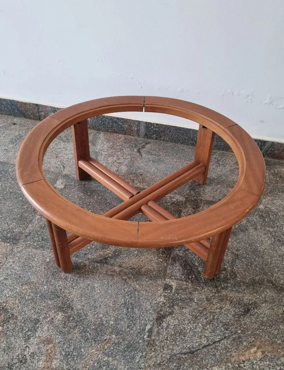 Mesa de Centro em Madeira Maciça Retro SEM VIDRO 