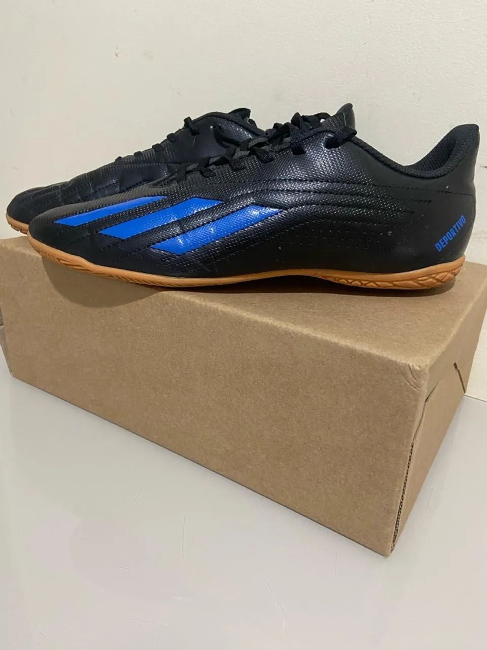 Chuteira Adidas Futsal -  Deportivo II - Azul - Foto 2