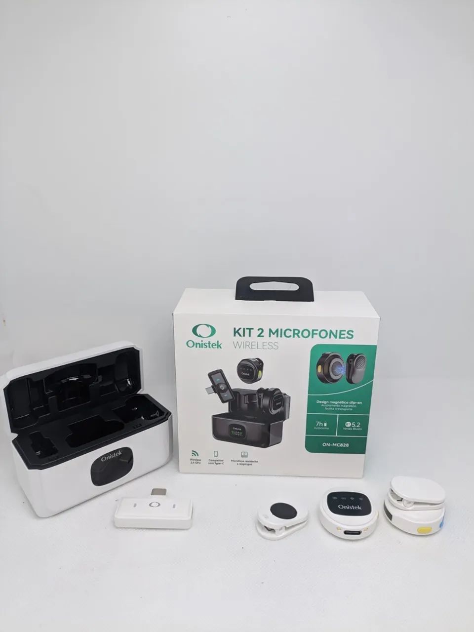 Kit de Microfones Wireless lapela Onistek para Celular tipo C
