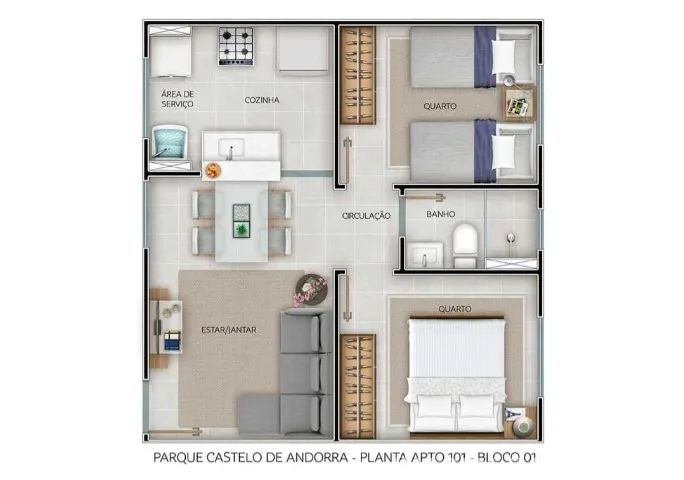 Apartamento no Pioneiros atrás da UFMS - Foto 9