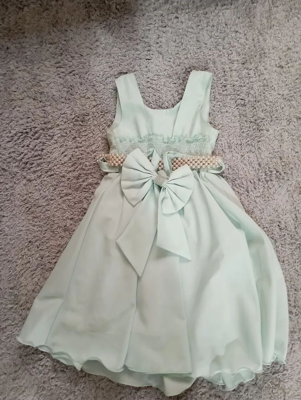 Vestido Infantil - Verde Claro - Sem Marca - Foto 2