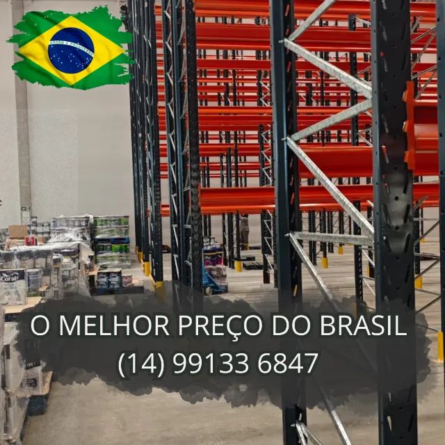 Porta palete estruturado para galpão de armazenagem