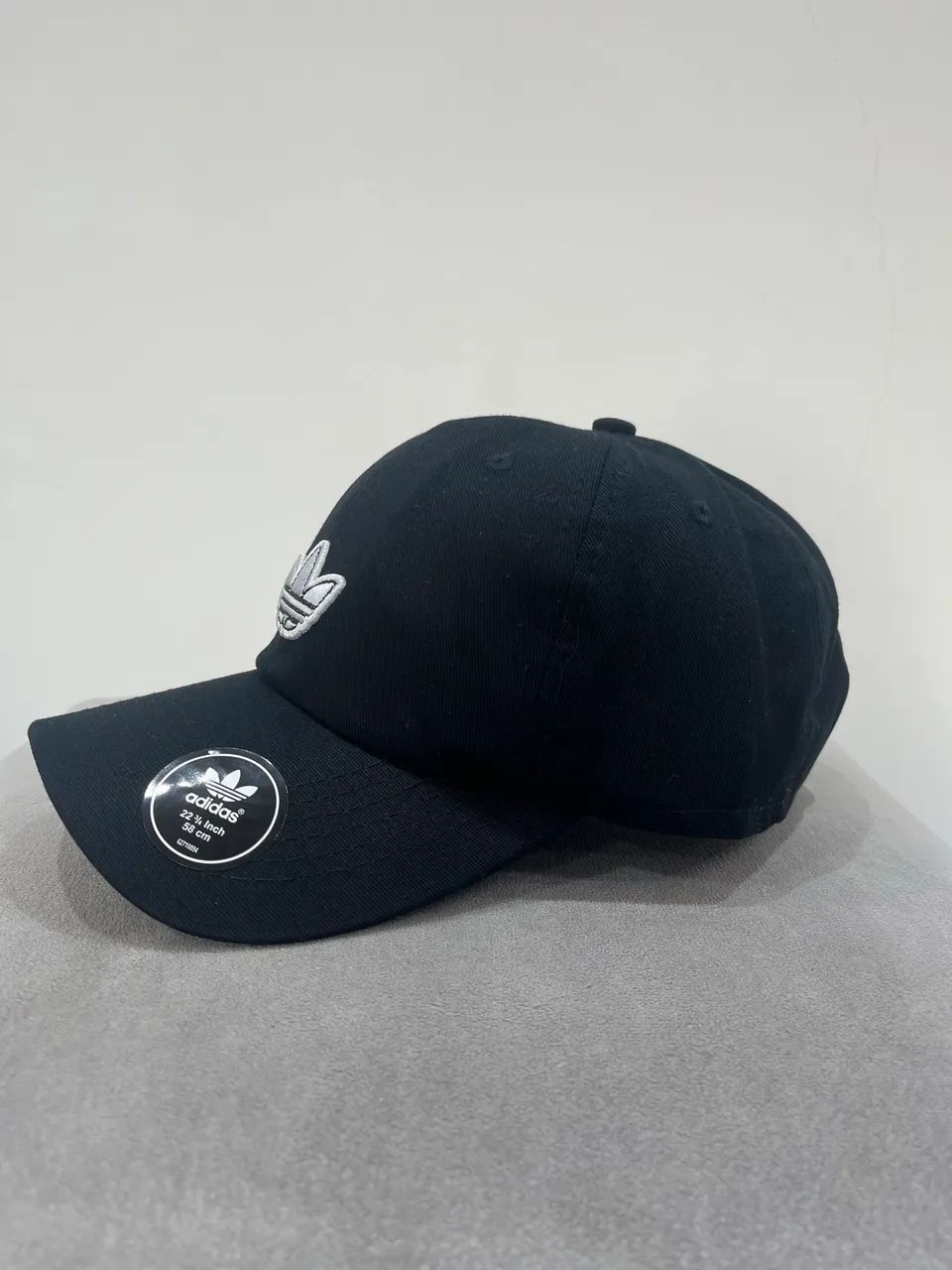 Boné Adidas 100% Algodão Preto Logo Branca - Foto 3